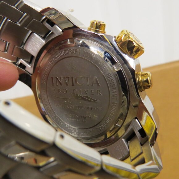 Invicta Men's 48mm Pro Diver Quartz Chronograph SS Watch IOB w/Papers 10382 - Picture 14 of 16